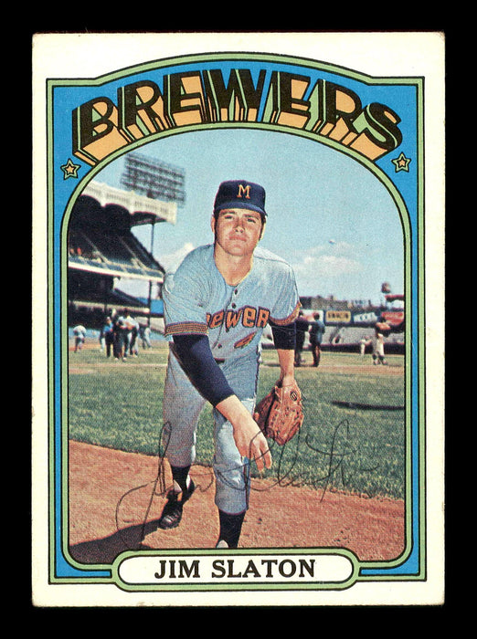 Jim Slaton Autographed 1972 Topps Rookie Card #744 Milwaukee Brewers SKU #178686 - RSA