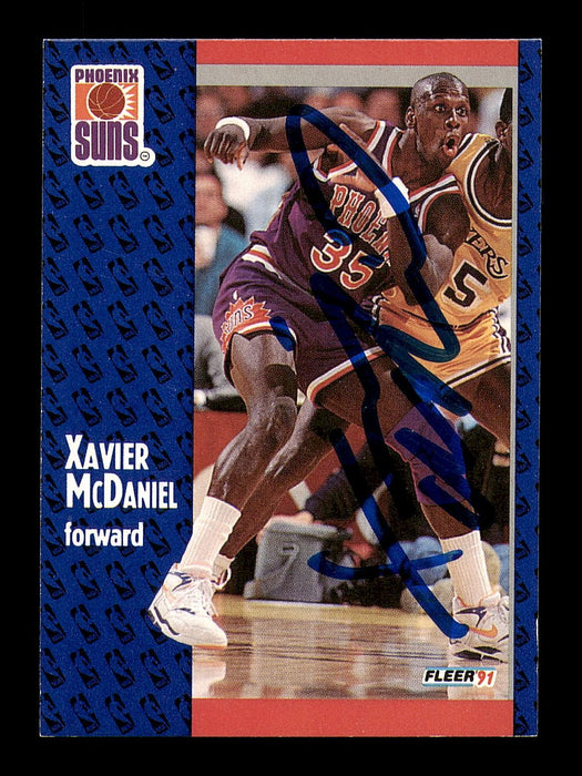 Xavier McDaniel Autographed 1991-92 Fleer Card #164 Phoenix Suns SKU #183283 - RSA
