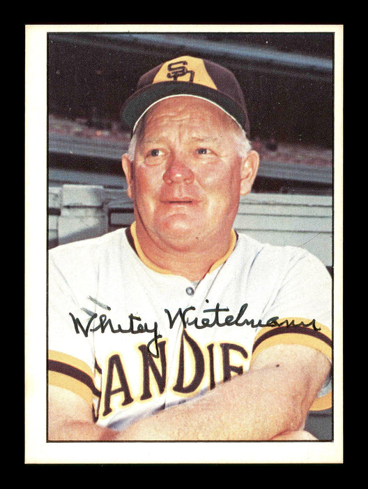 Whitey Wietelmann Autographed 1975 SSPC Card #598 San Diego Padres SKU #178706 - RSA