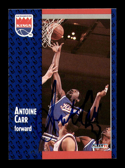 Antoine Carr Autographed 1991-92 Fleer Card #174 Sacramento Kings SKU #183306 - RSA