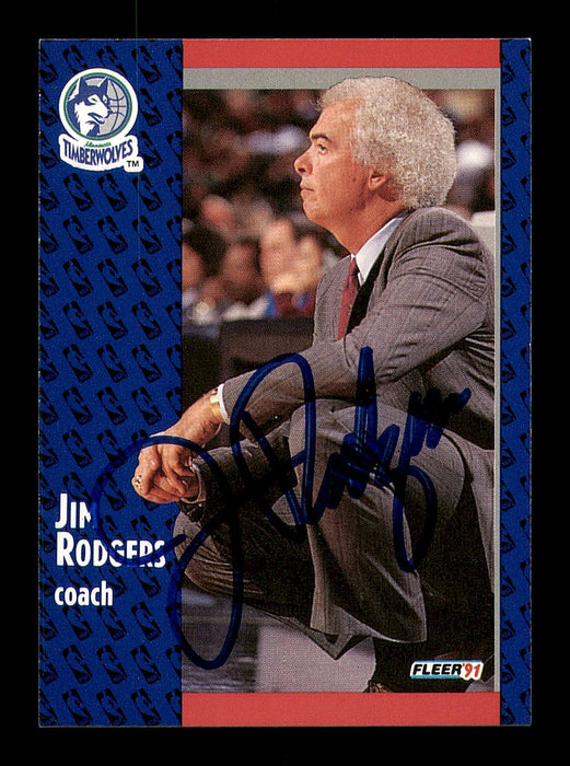 Jimmy Rodgers Autographed 1991-92 Fleer Card #126 Minnesota Timberwolves SKU #183317 - RSA