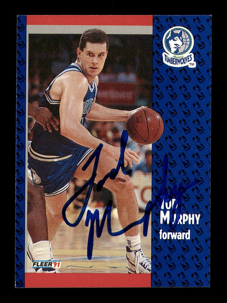 Tod Murphy Autographed 1991-92 Fleer Card #124 Minnesota Timberwolves SKU #183318 - RSA