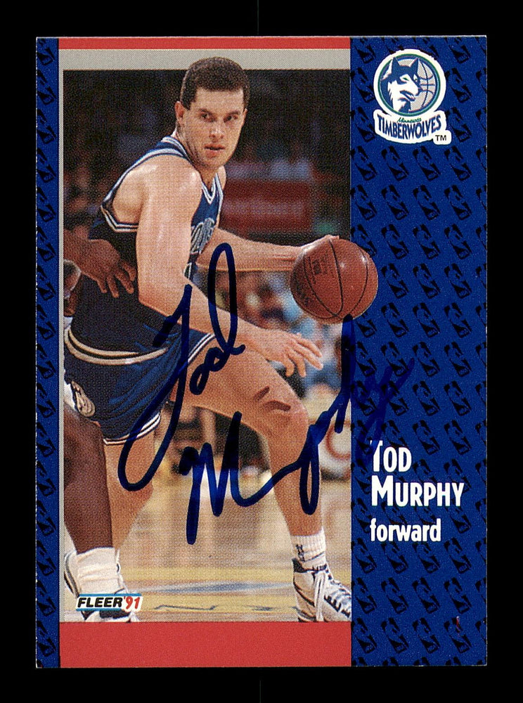 Tod Murphy Autographed 1991-92 Fleer Card #124 Minnesota Timberwolves SKU #183319 - RSA