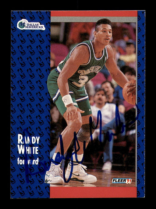 Randy White Autographed 1991-92 Fleer Card #47 Dallas Mavericks SKU #183321 - RSA