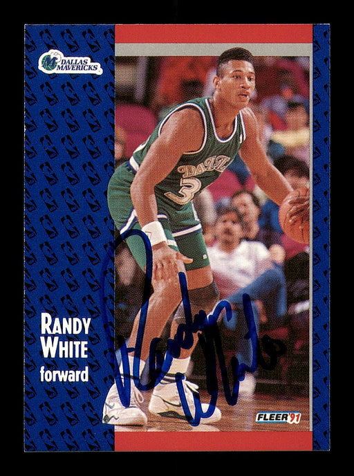 Randy White Autographed 1991-92 Fleer Card #47 Dallas Mavericks SKU #183322 - RSA