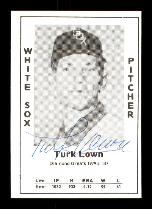 Turk Lown Autographed 1979 Diamond Greats Card #147 Chicago White Sox SKU #171736 - RSA