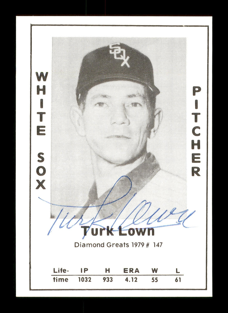 Turk Lown Autographed 1979 Diamond Greats Card #147 Chicago White Sox SKU #171736 - RSA