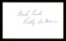 Paddy DeMarco Autographed 3x5 Index Card "Good Luck" SKU #186882 - RSA