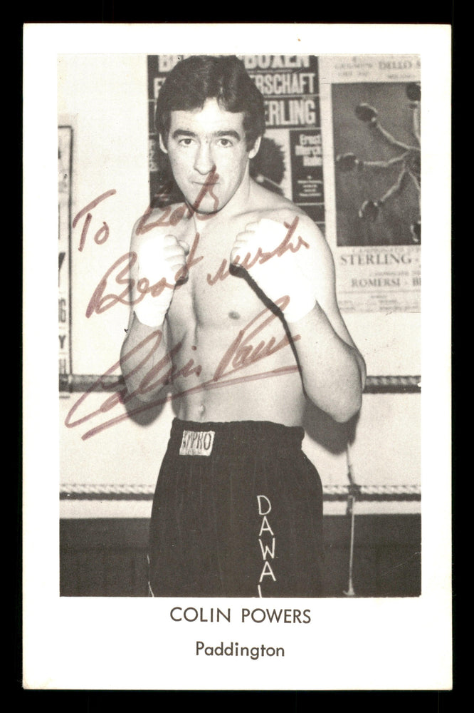 Colin Powers Autographed 4x6 Photo "To Bob" SKU #186885 - RSA