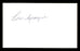 Les Sprague Autographed 3x5 Index Card SKU #186896 - RSA
