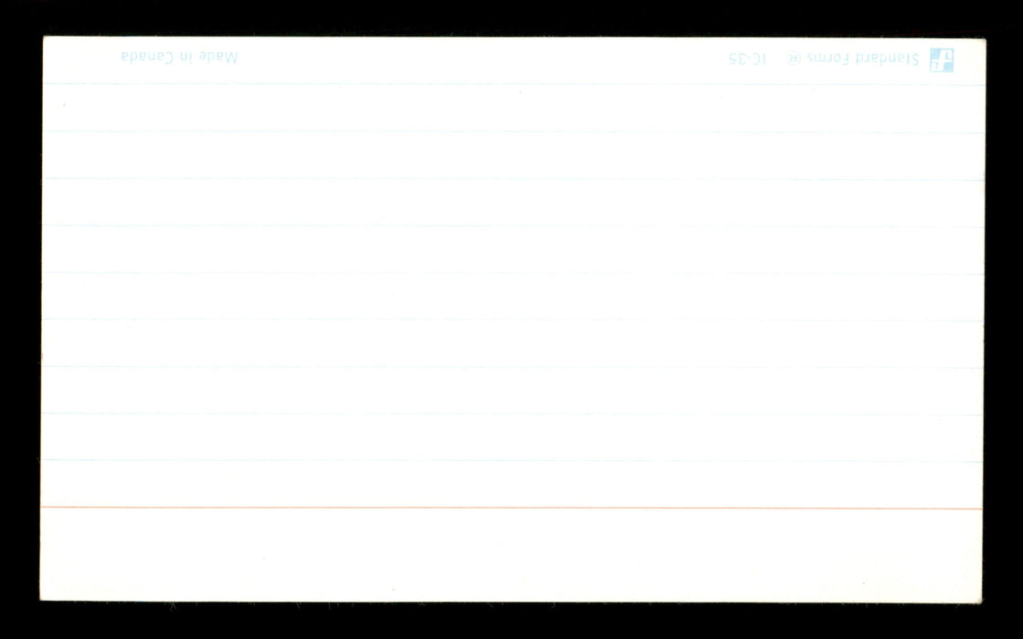 Les Sprague Autographed 3x5 Index Card SKU #186896 - RSA