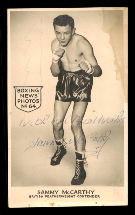 Sammy McCarthy Autographed 4x5 Photo "Best Wishes" SKU #186906 - RSA