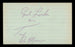 Tony DeMarco Autographed 3x5 Index Card "Good Luck" SKU #186916 - RSA