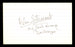 Alex Stewart Autographed 3x5 Index Card "Destroyer" SKU #186917 - RSA