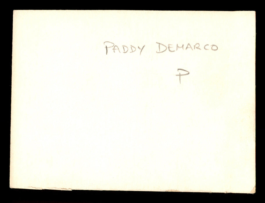 Paddy DeMarco Autographed 4x5 Card SKU #186920 - RSA