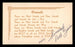 Pete Zivic Autographed 4x6 Card Boxing Champ "Sincerely" SKU #186928 - RSA