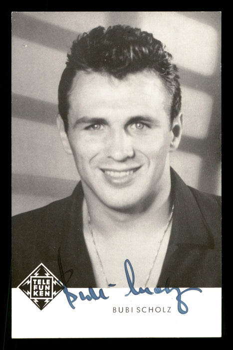 Gustav "Bubi" Scholz Autographed 4x6 Photo SKU #186943 - RSA