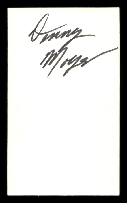 Denny Moyer Autographed 3x5 Index Card SKU #186945 - RSA