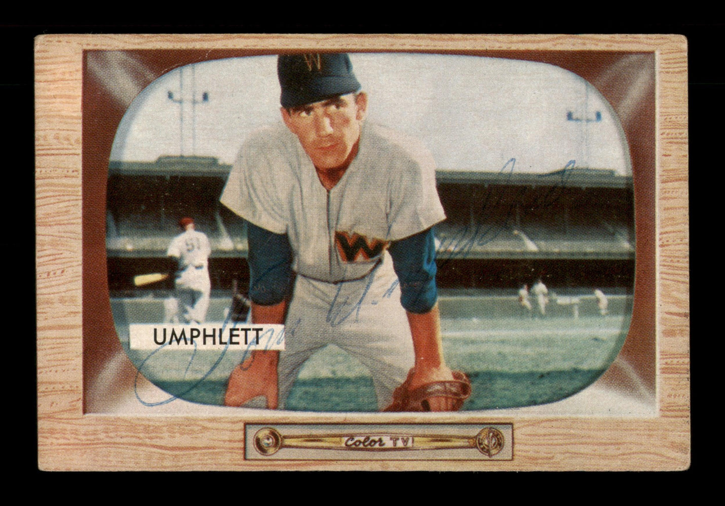Tom Umphlett Autographed 1955 Bowman Card #45 Washington Senators SKU #187831 - RSA