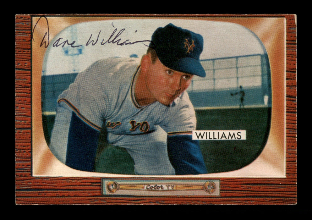 Dave "Davey" Williams Autographed 1955 Bowman Card #138 New York Giants SKU #187874 - RSA