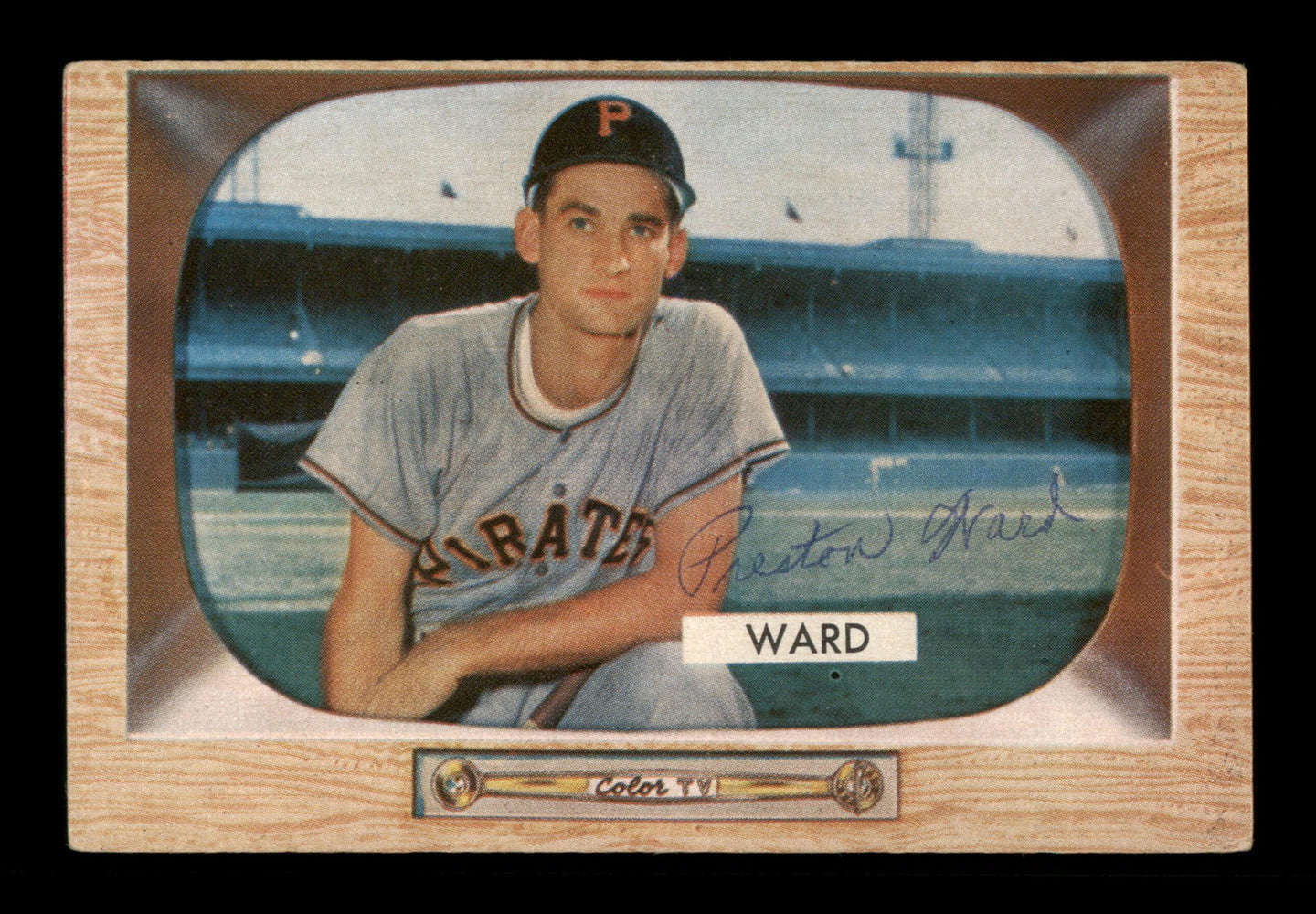 Preston Ward Autographed 1955 Bowman Card #27 Pittsburgh Pirates SKU #187883 - RSA
