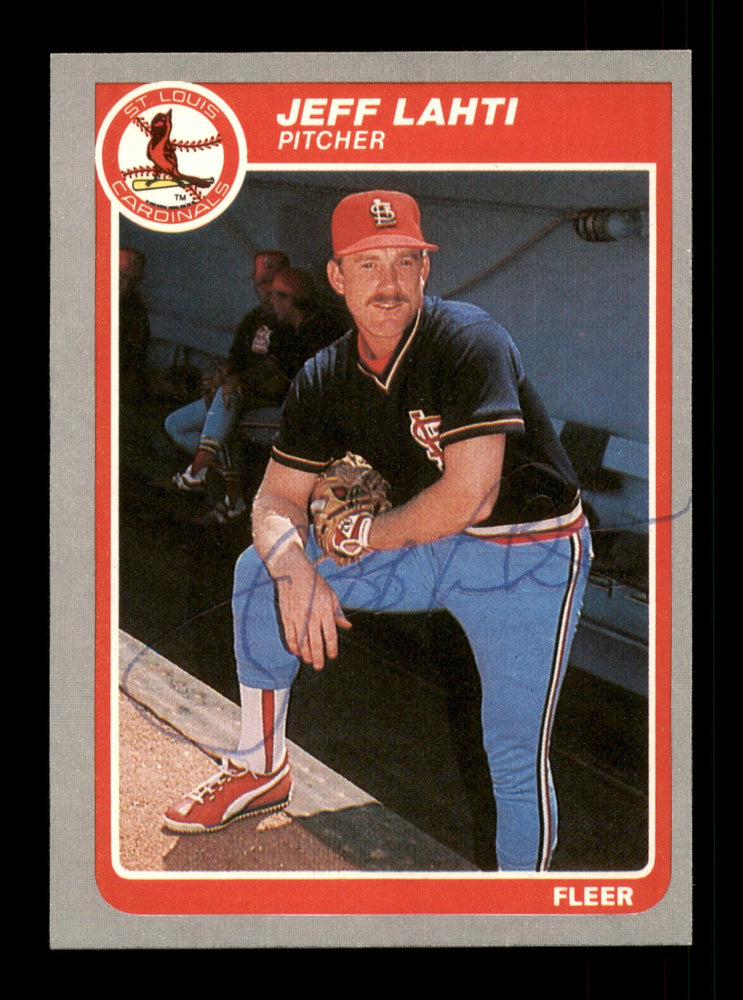Jeff Lahti Autographed 1985 Fleer Card #231 St. Louis Cardinals SKU #187933 - RSA