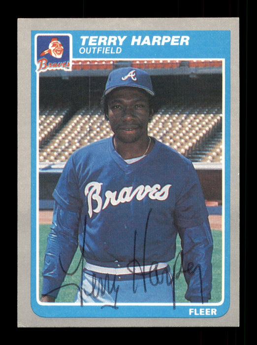 Terry Harper Autographed 1985 Fleer Card #327 Atlanta Braves SKU #187938 - RSA