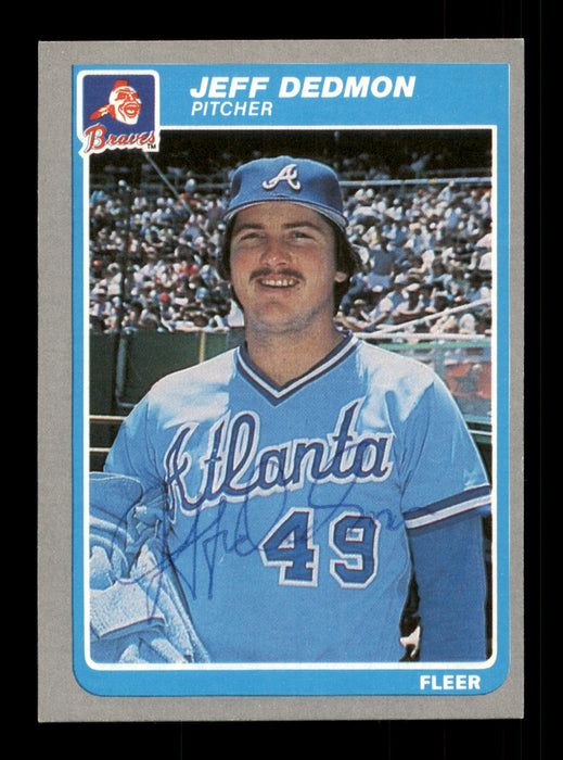 Jeff Dedmon Autographed 1985 Fleer Card #323 Atlanta Braves SKU #187939 - RSA