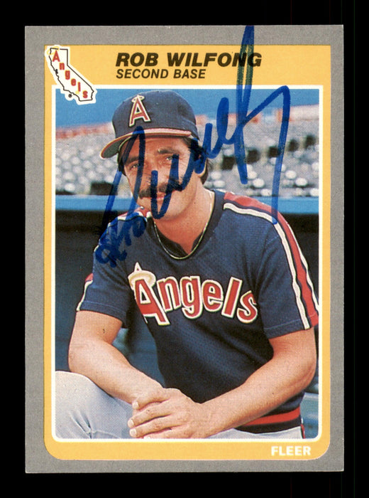Rob Wilfong Autographed 1985 Fleer Card #315 California Angels SKU #187942 - RSA