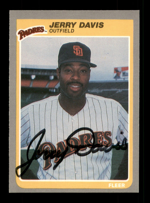 Jerry Davis Autographed 1985 Fleer Update Card #U-34 San Diego Padres SKU #187987 - RSA