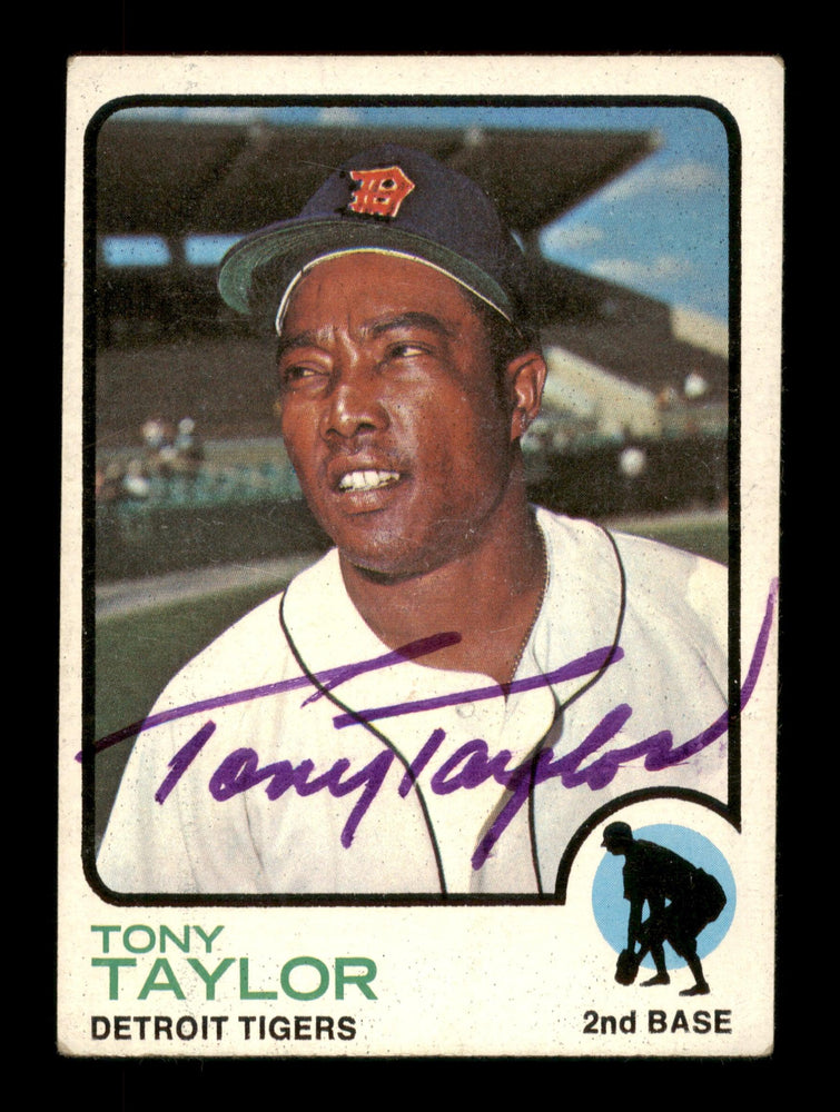 Tony Taylor Autographed 1973 Topps Card #29 Detroit Tigers SKU #188030 - RSA