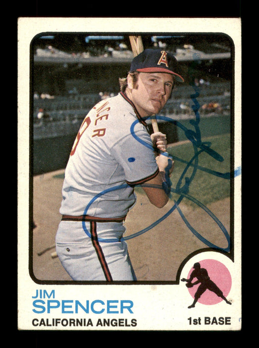 Jim Spencer Autographed 1973 Topps Card #319 California Angels SKU #188032 - RSA