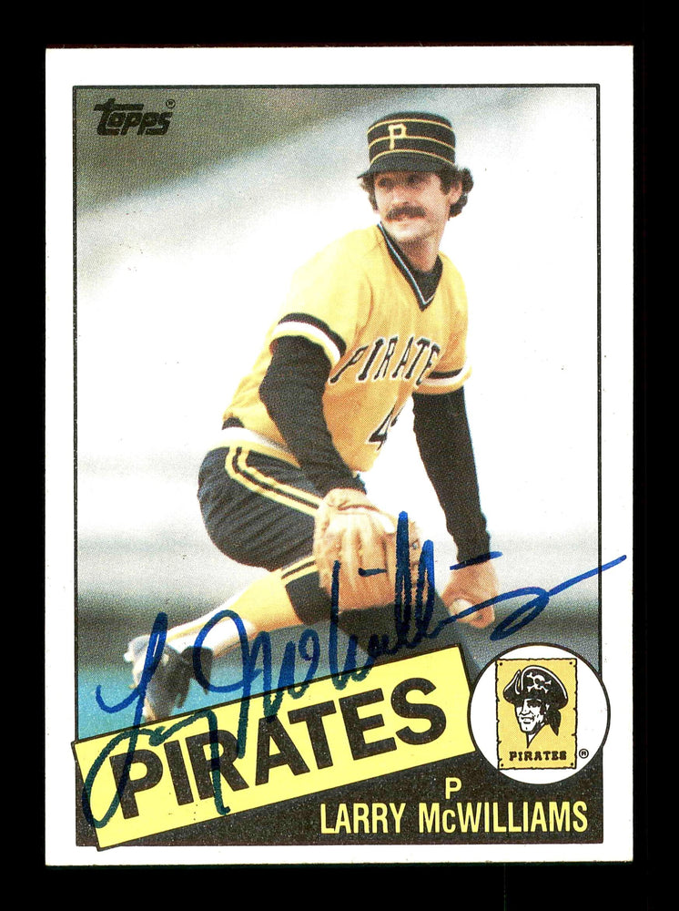 Larry McWilliams Autographed 1985 Topps Card #183 Pittsburgh Pirates SKU #178784 - RSA