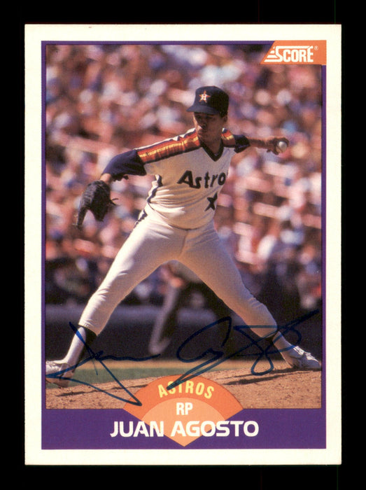 Juan Agosto Autographed 1989 Score Card #283 Houston Astros SKU #188241 - RSA