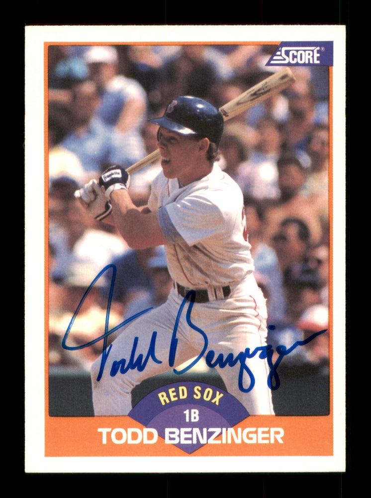 Todd Benzinger Autographed 1989 Score Card #371 Boston Red Sox SKU #188250 - RSA