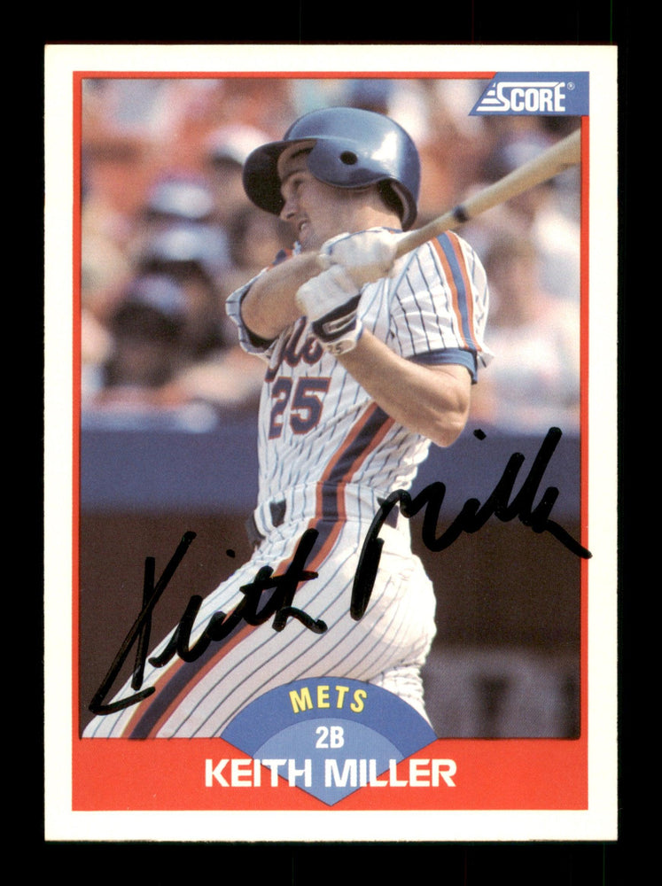 Keith Miller Autographed 1989 Score Card #464 New York Mets SKU #188257 - RSA
