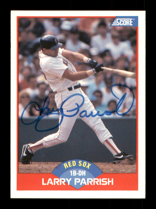 Larry Parrish Autographed 1989 Score Card #495 Boston Red Sox SKU #188262 - RSA