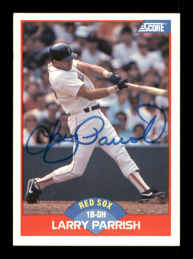 Larry Parrish Autographed 1989 Score Card #495 Boston Red Sox SKU #188262 - RSA