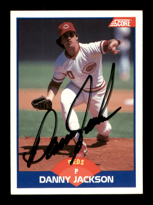 Danny Jackson Autographed 1989 Score Card #555 Cincinnati Reds SKU #188268 - RSA