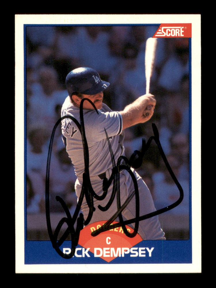 Rick Dempsey Autographed 1989 Score Card #556 Los Angeles Dodgers SKU #188269 - RSA
