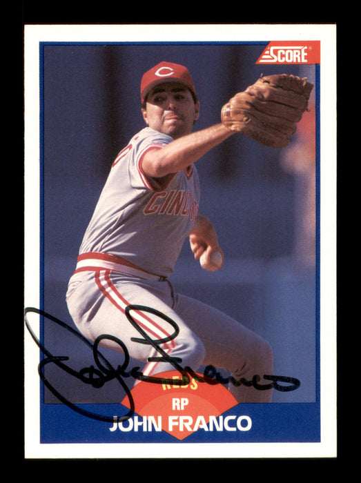 John Franco Autographed 1989 Score Card #575 Cincinnati Reds SKU #188271 - RSA