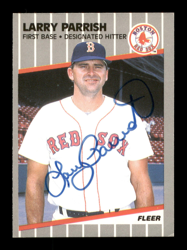Larry Parrish Autographed 1989 Fleer Card #94 Boston Red Sox SKU #188286 - RSA