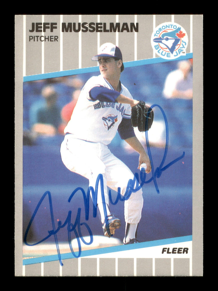 Jeff Musselman Autographed 1989 Fleer Card #243 Toronto Blue Jays SKU #188296 - RSA