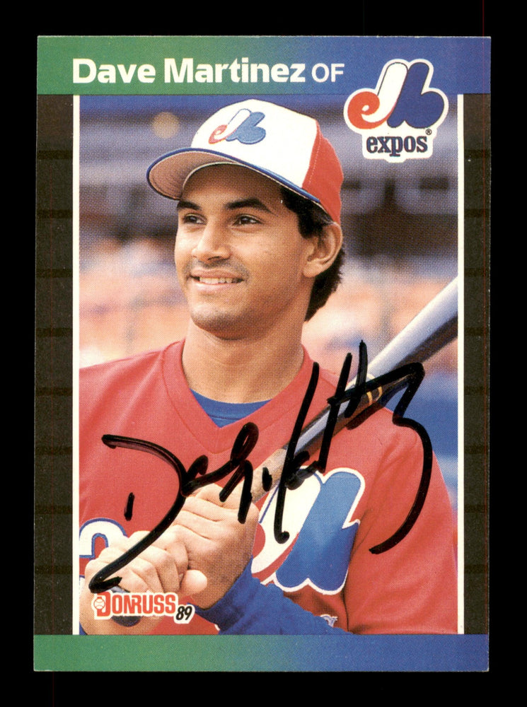 Dave Martinez Autographed 1989 Donruss Card #102 Montreal Expos SKU #188324 - RSA