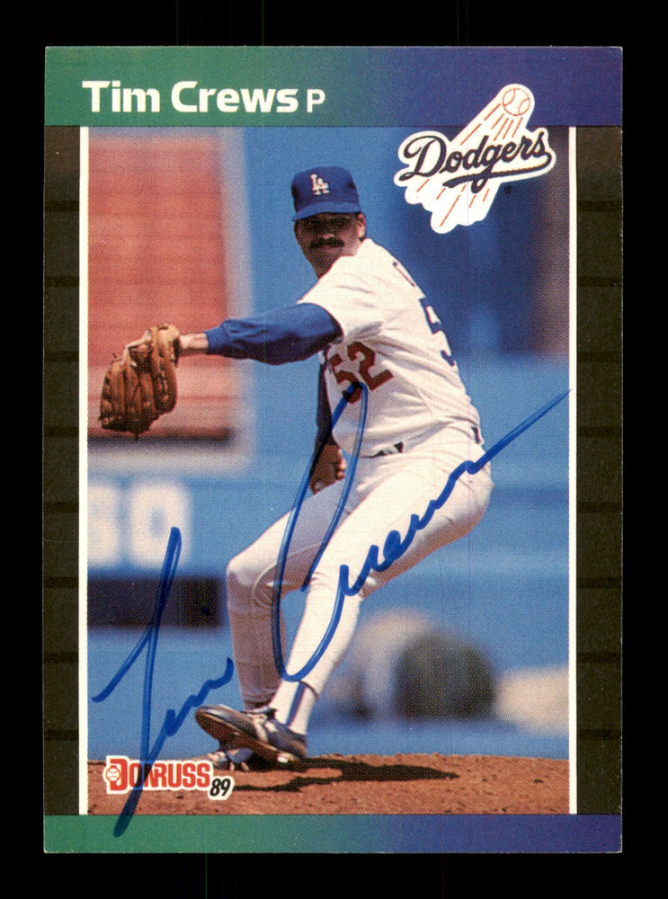 Tim Crews Autographed 1989 Donruss Card #486 Los Angeles Dodgers SKU #188352 - RSA