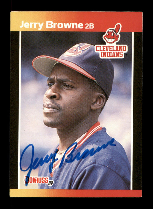 Jerry Browne Autographed 1989 Donruss Traded Card #T-44 Cleveland Indians SKU #188367 - RSA