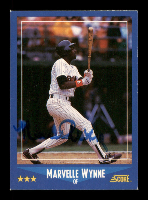 Marvell Wynne Autographed 1988 Score Card #209 San Diego Padres SKU #188387 - RSA