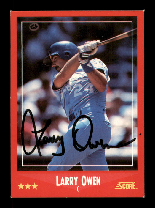 Larry Owen Autographed 1988 Score Card #230 Kansas City Royals SKU #188389 - RSA