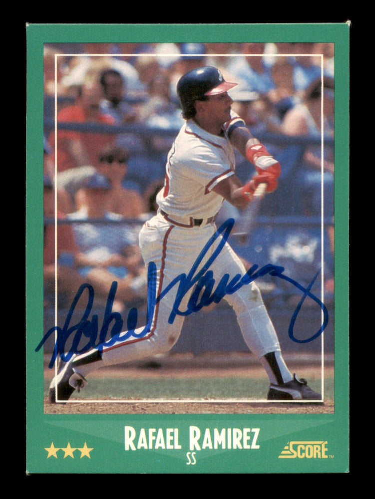 Rafael Ramirez Autographed 1988 Score Card #426 Atlanta Braves SKU #188409 - RSA