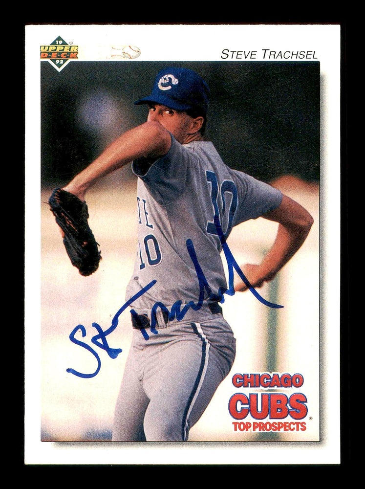 Steve Trachsel Autographed 1992 Upper Deck Rookie Card #118 Chicago Cubs SKU #178813 - RSA
